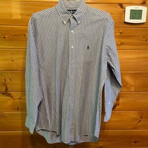 Men's Polo by Ralph Lauren Blaire Blue Striped Shirt